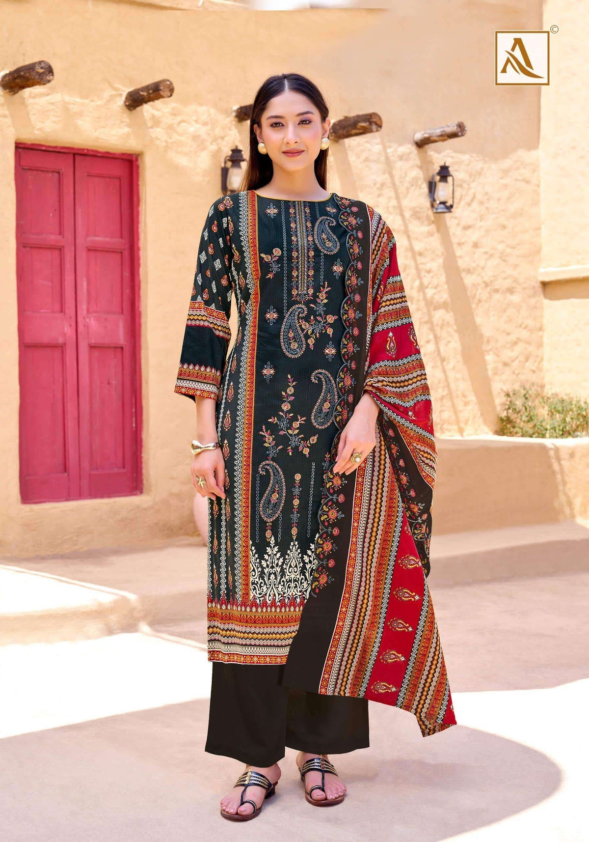Alok Suit Bin Saeed Vol - 14 Cambric Cotton Dress Material Wholesale Surat India - Amrah Wholesale