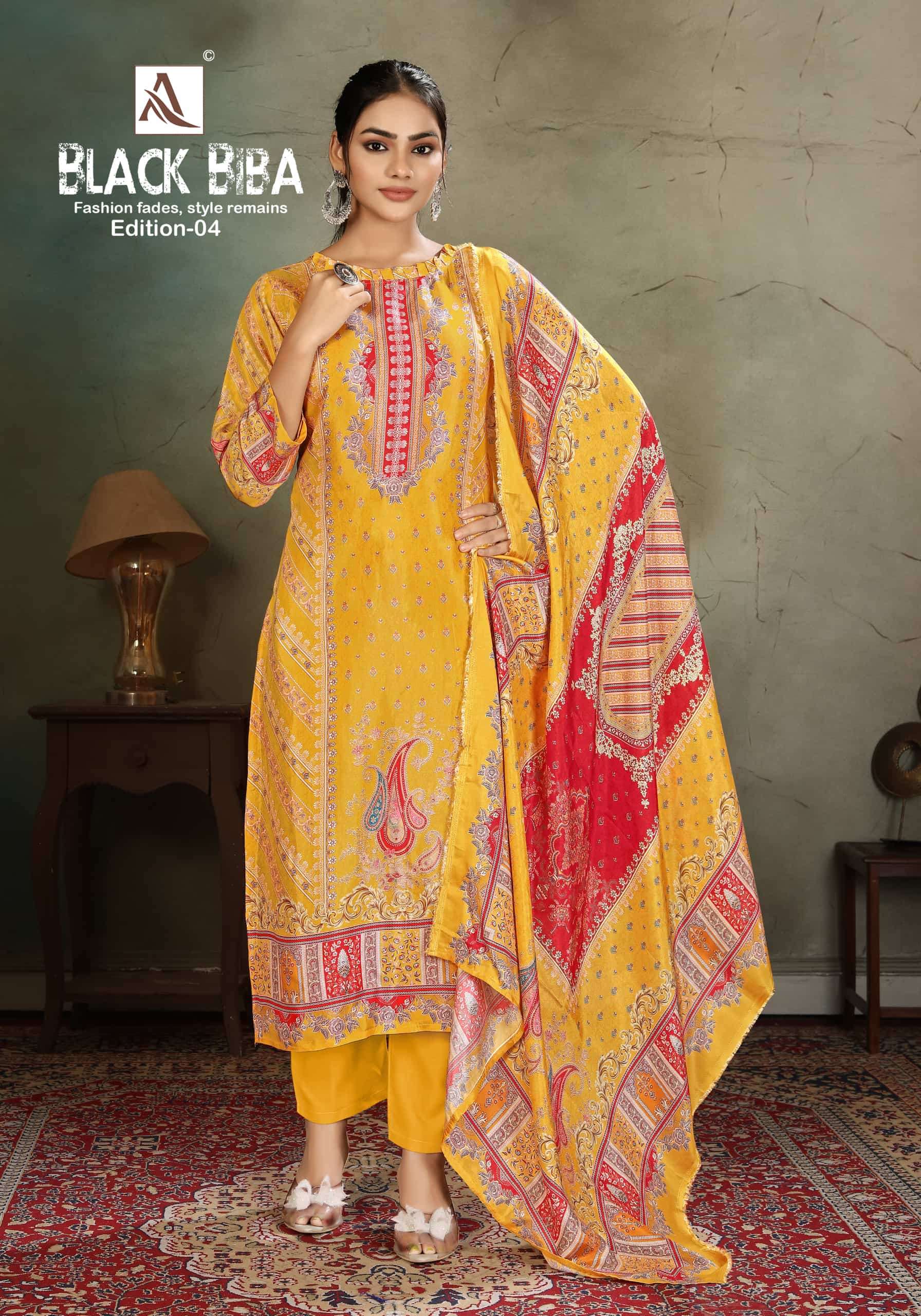 Alok Suit Black Biba Vol-04