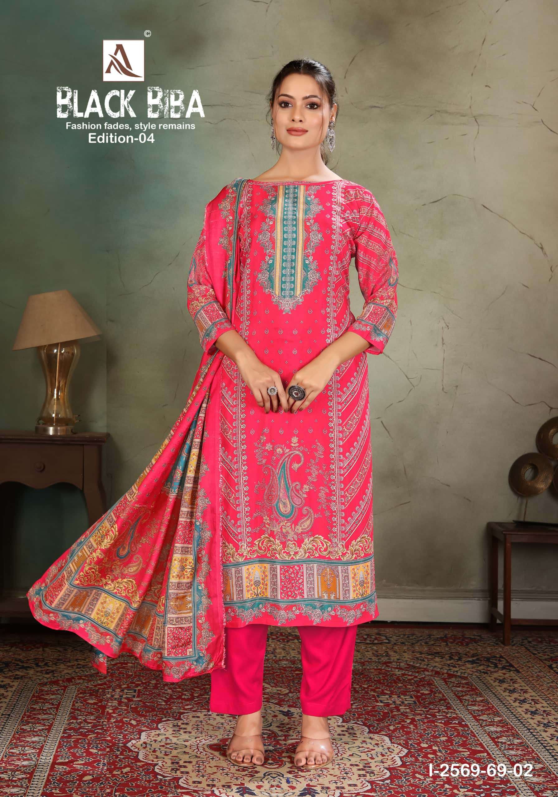 Alok Suit Black Biba Vol-04