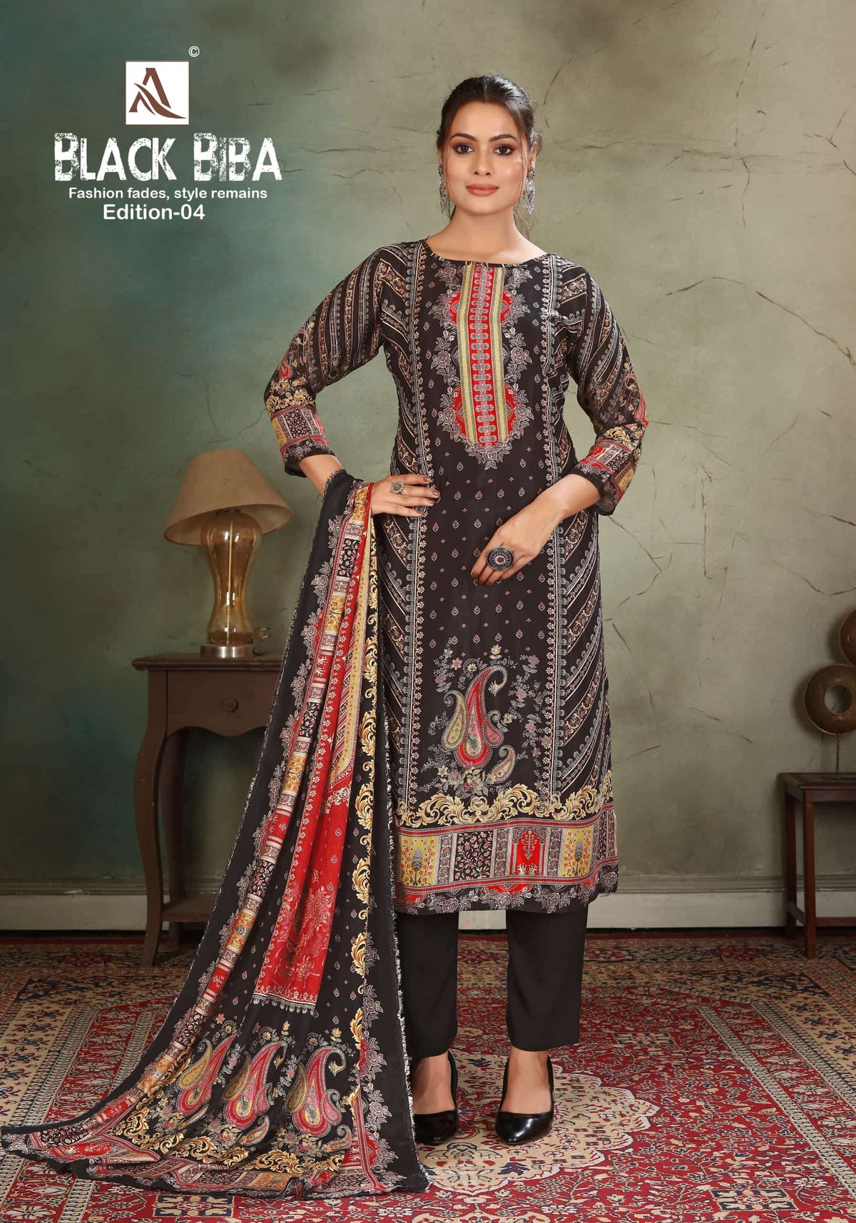 Alok Suit Black Biba Vol-04