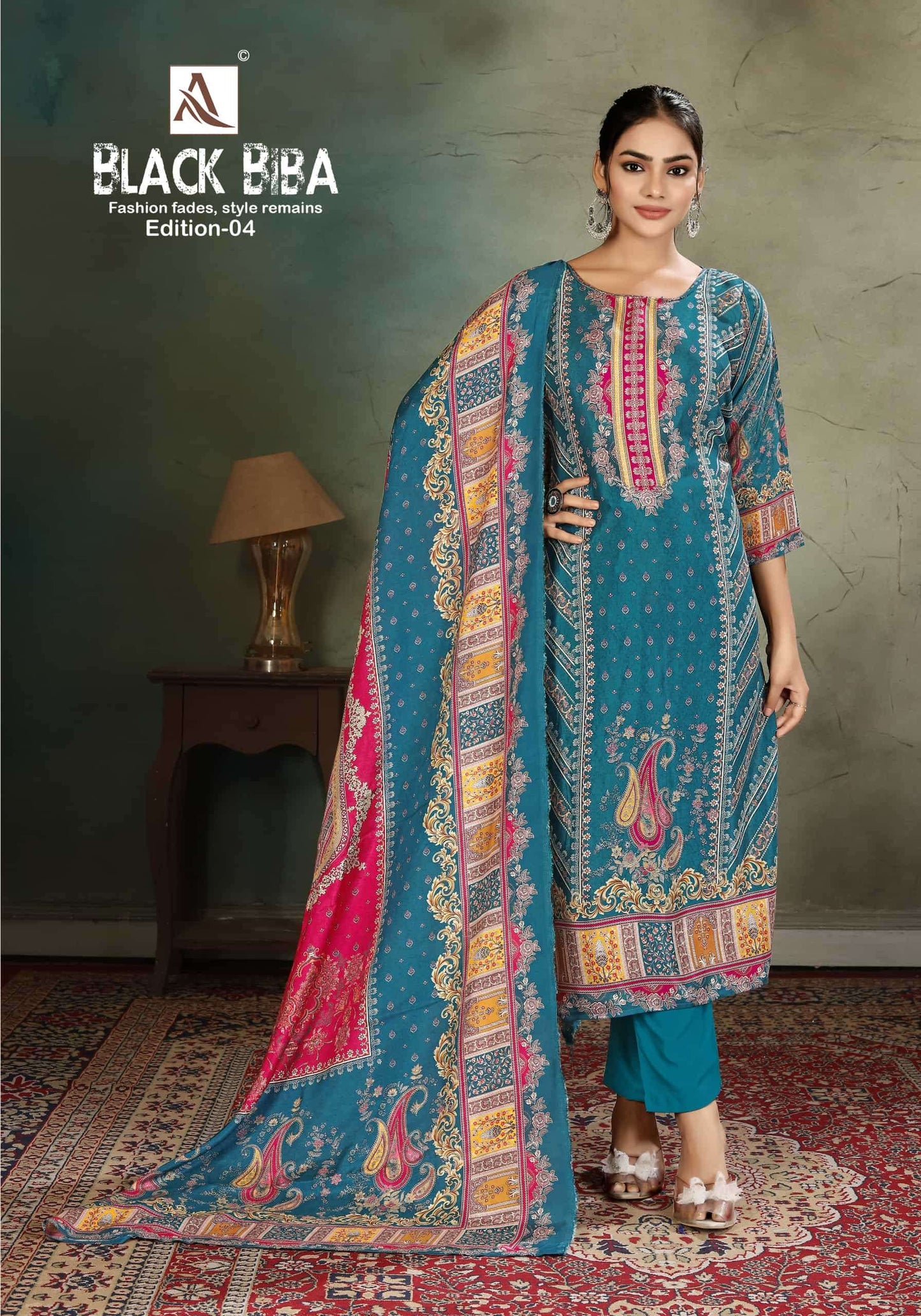 Alok Suit Black Biba Vol-04