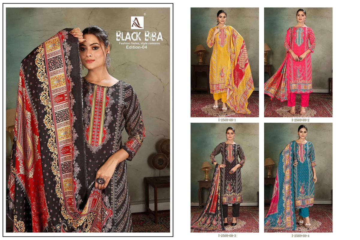 Alok Suit Black Biba Vol-04