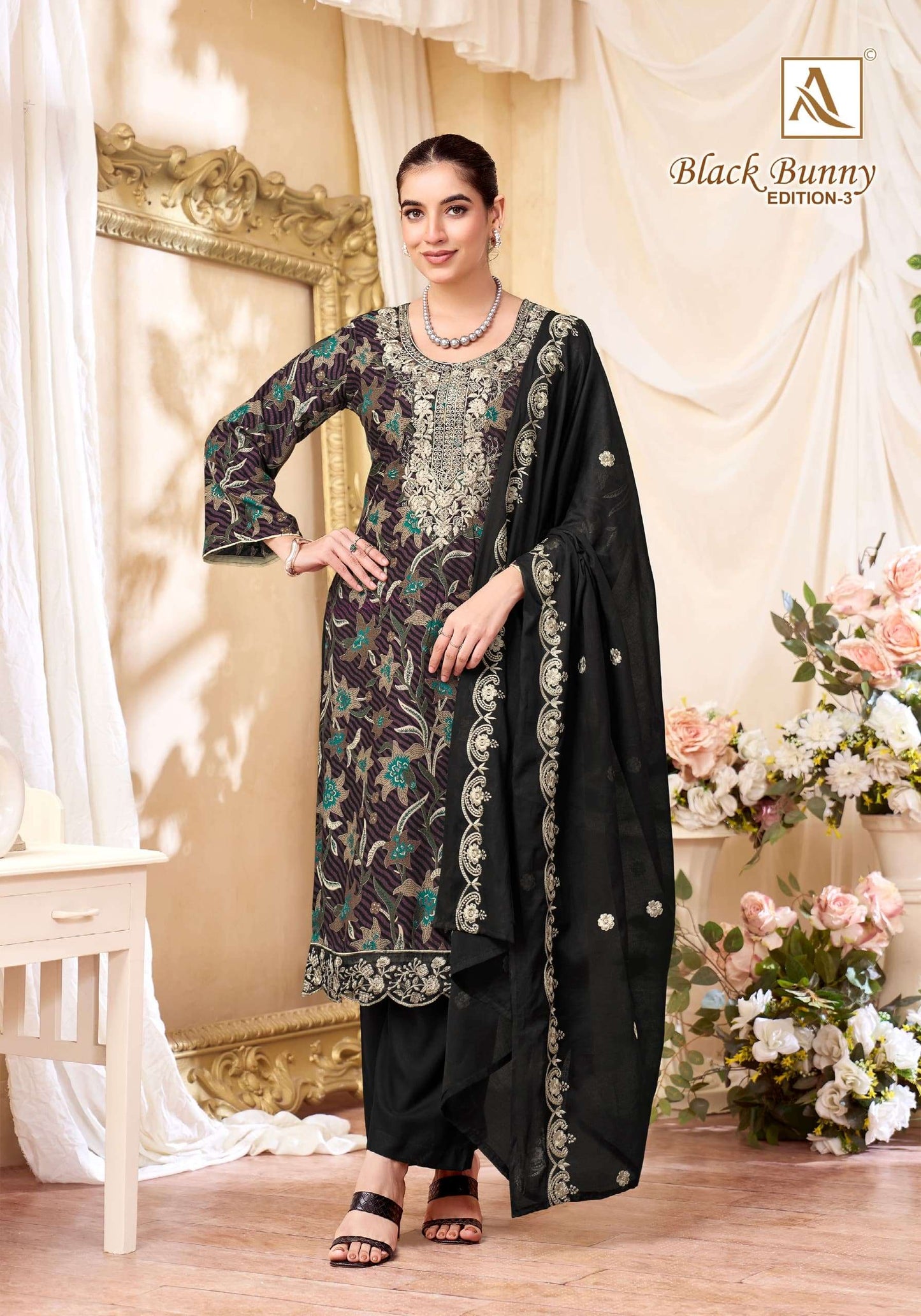 Alok Suit Black Bunny Vol-03