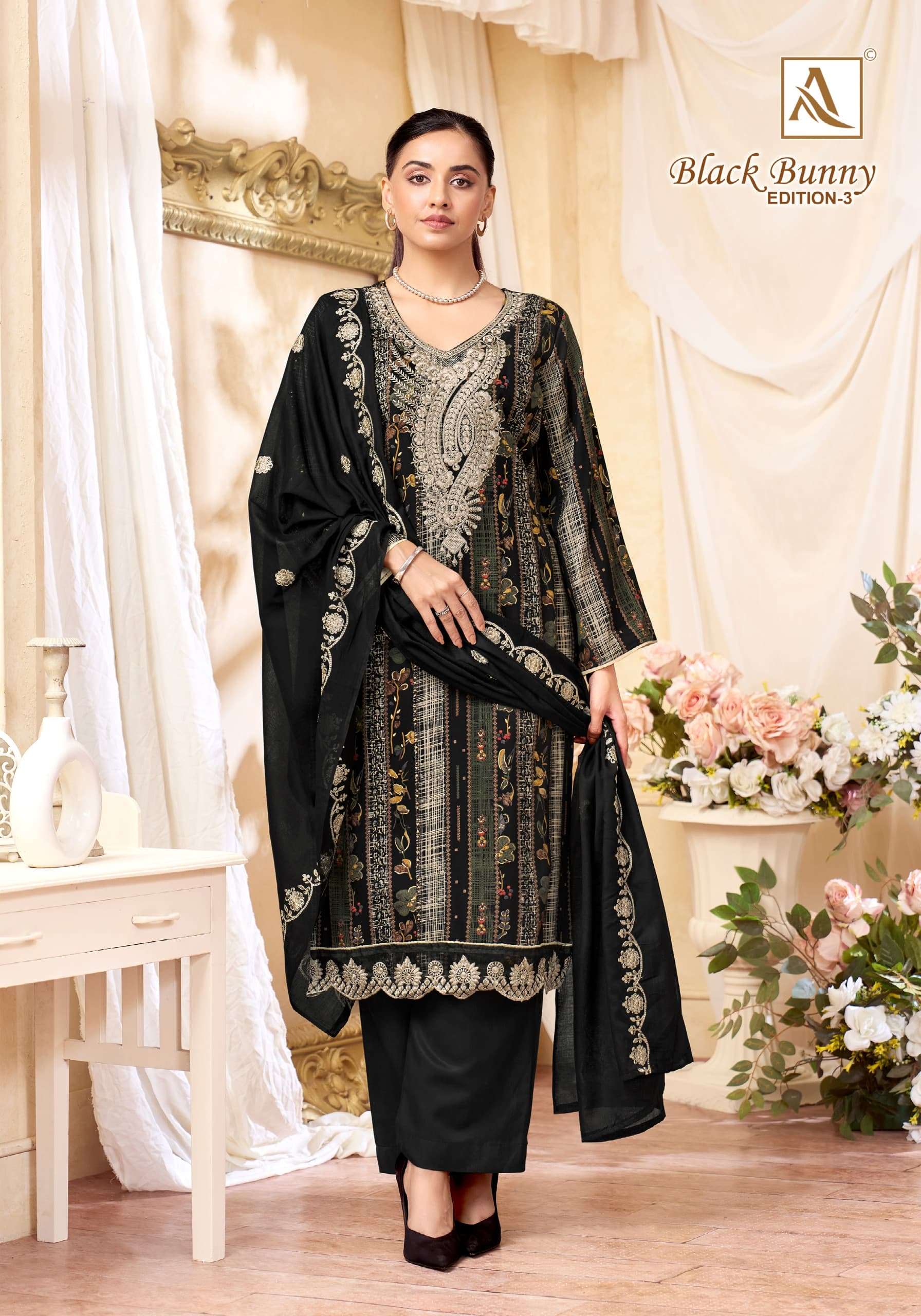 Alok Suit Black Bunny Vol-03