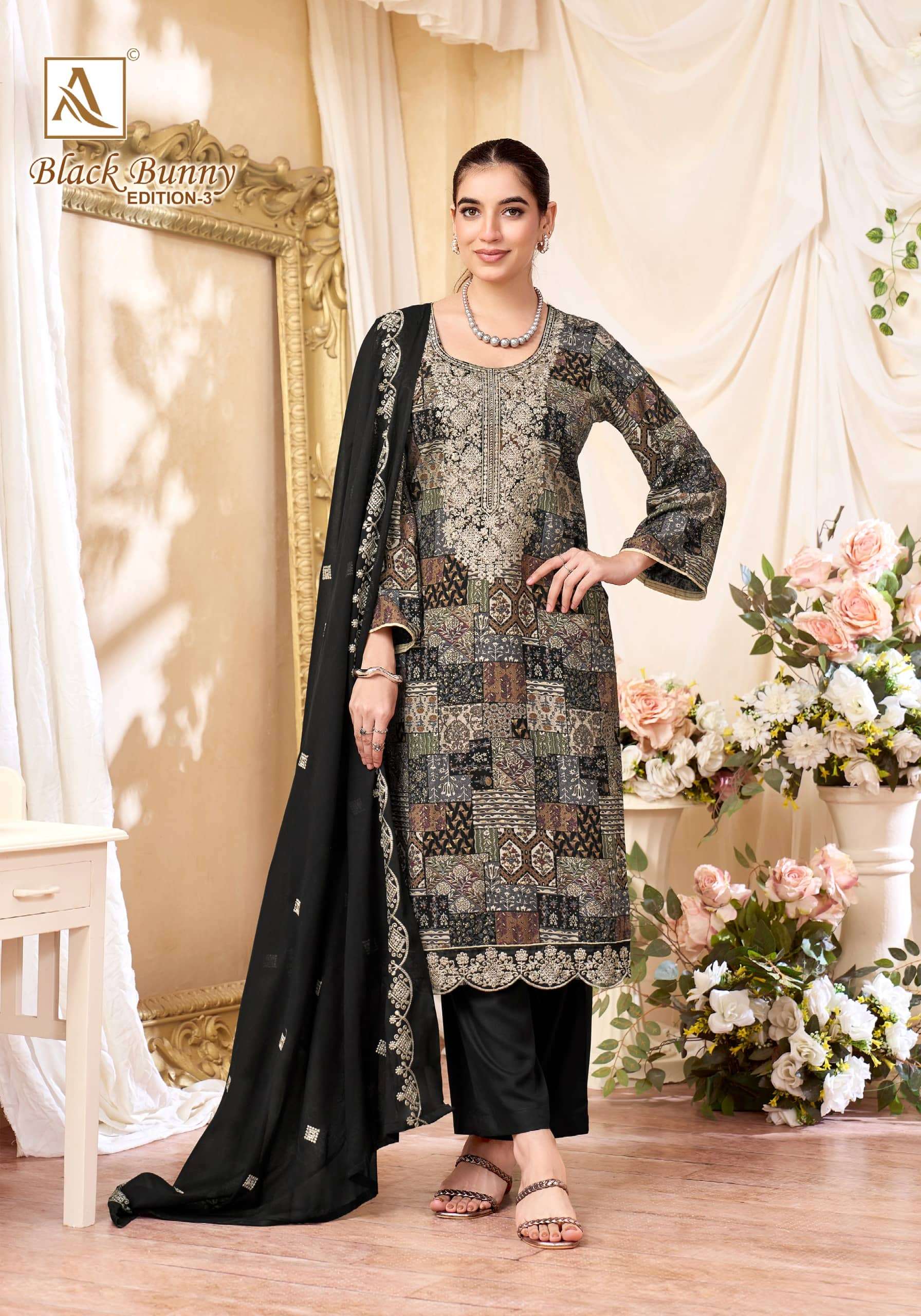 Alok Suit Black Bunny Vol-03