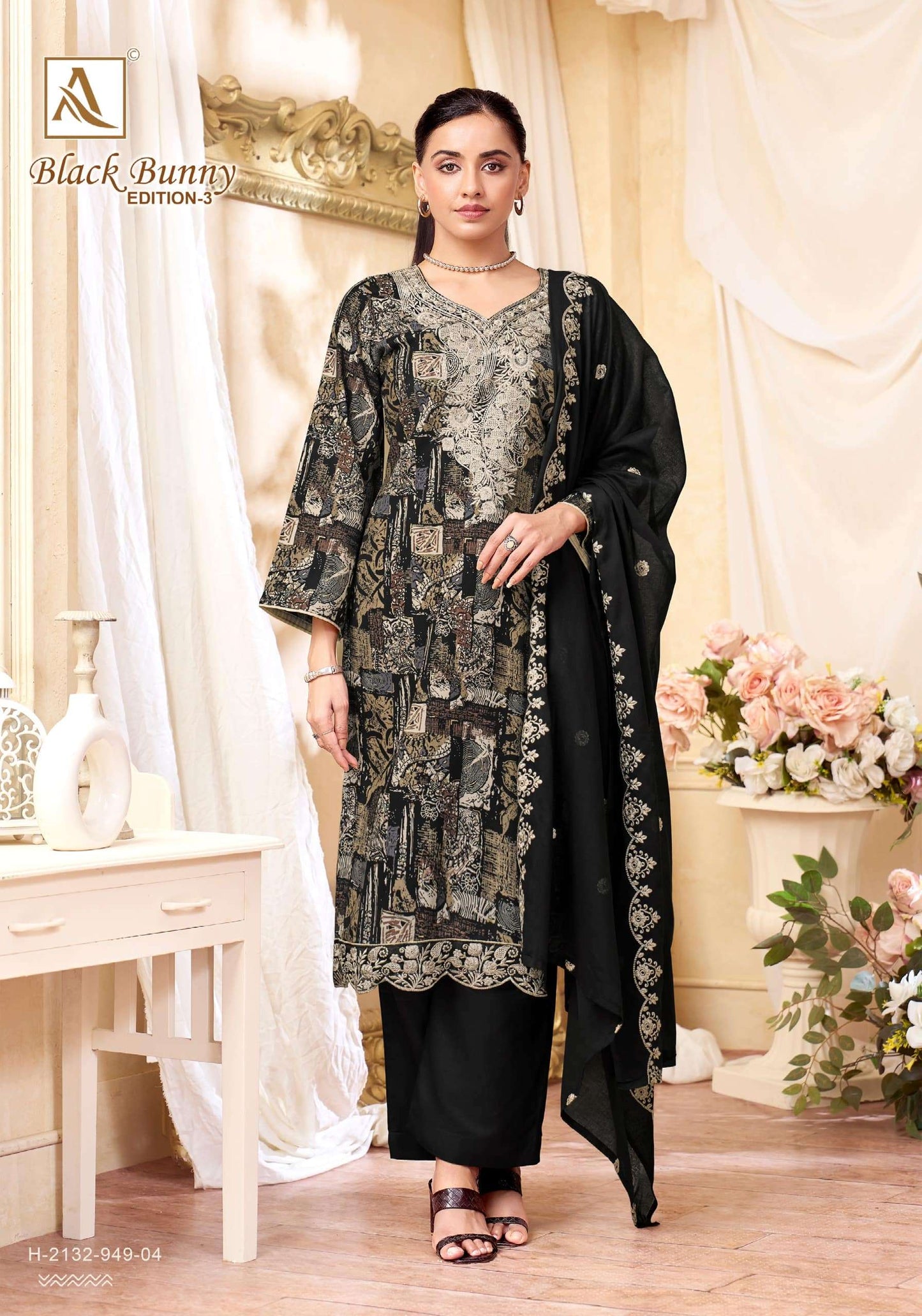 Alok Suit Black Bunny Vol-03
