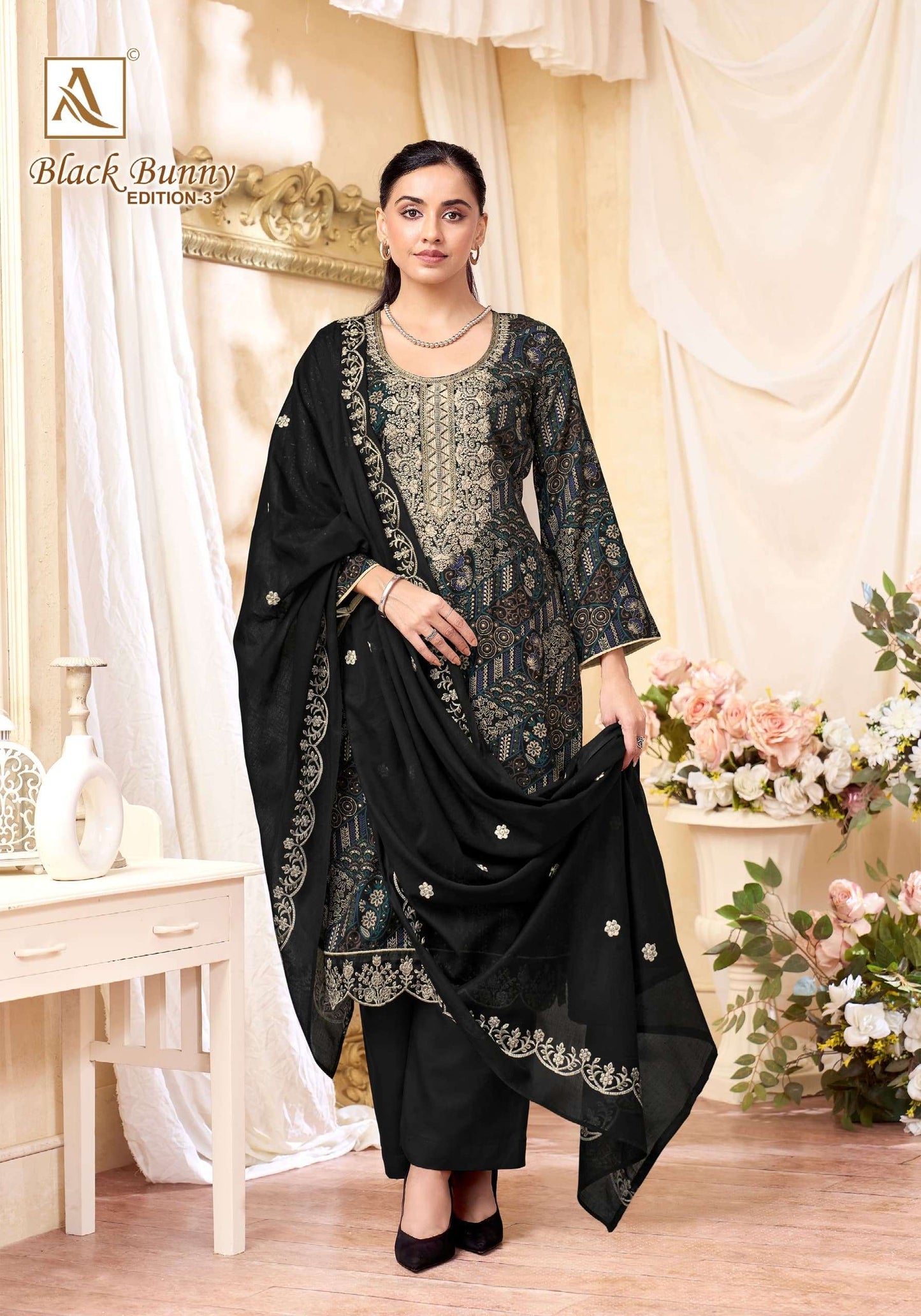 Alok Suit Black Bunny Vol-03
