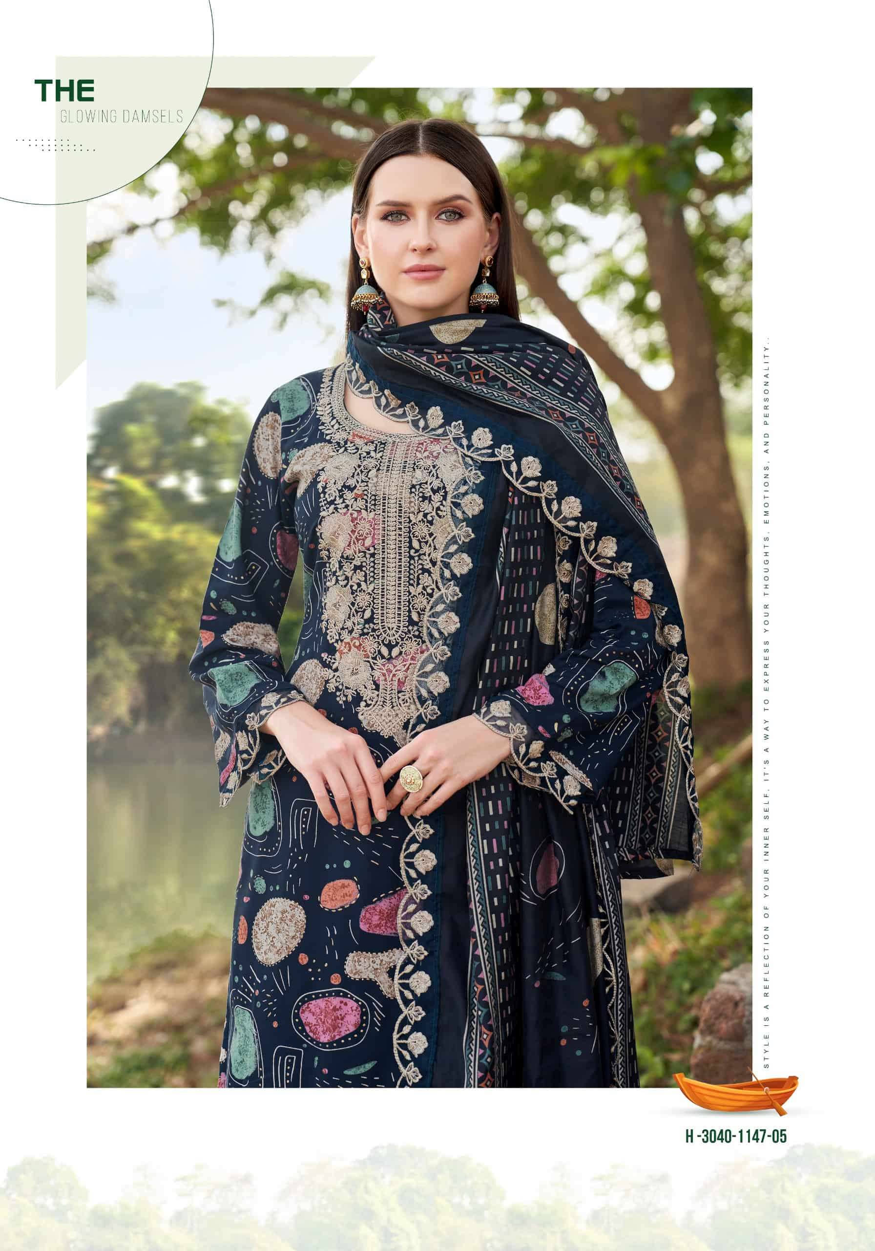 Alok Suit Black Diamond Premium Edition 15 Rayon Dress Material