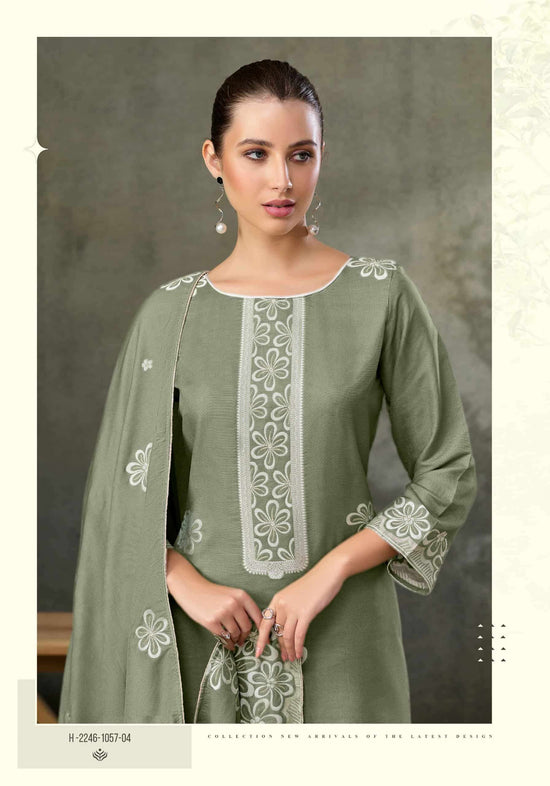 Alok Suit Copper Bloom Linen Designer Dress Material
