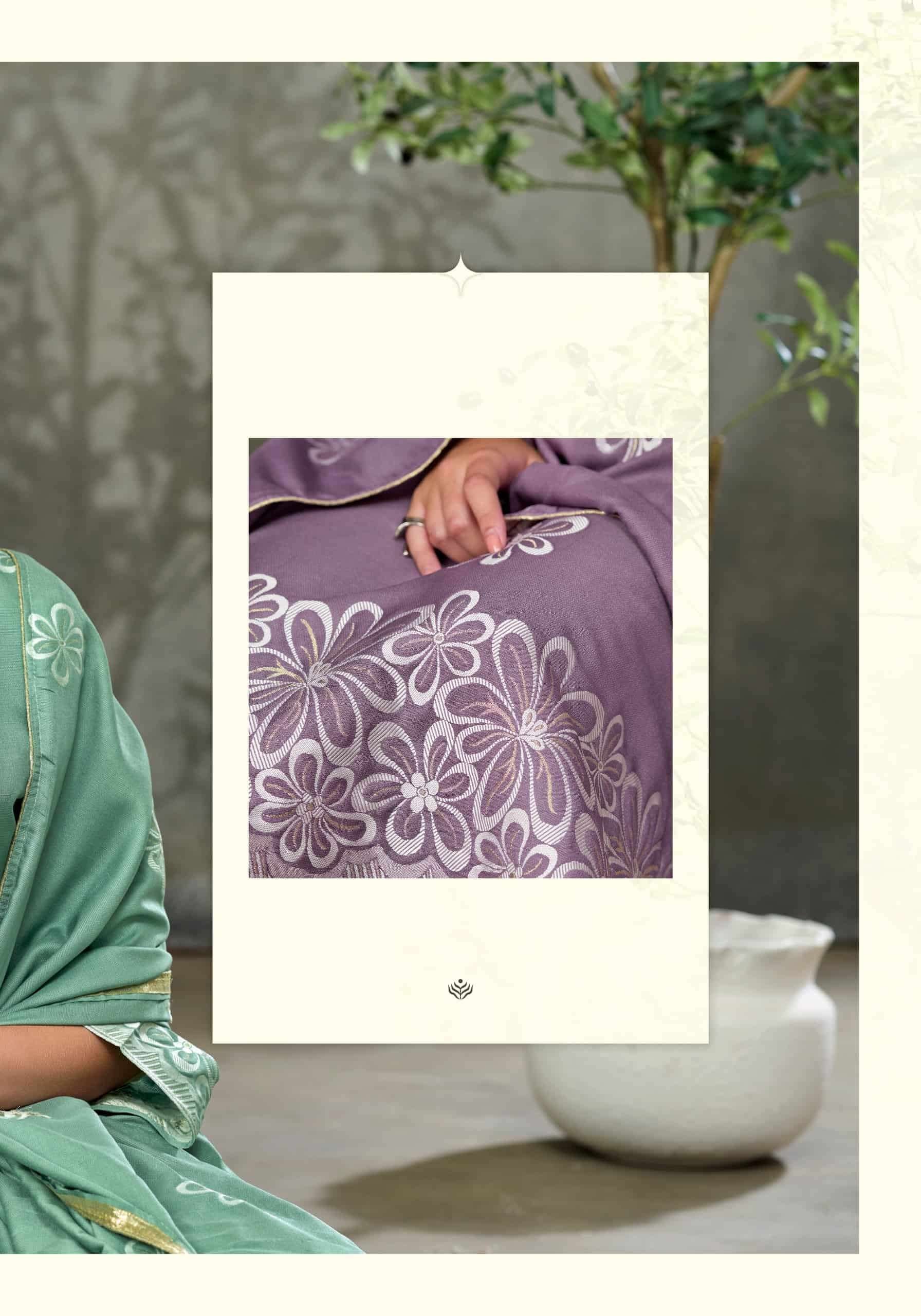 Alok Suit Copper Bloom Linen Designer Dress Material