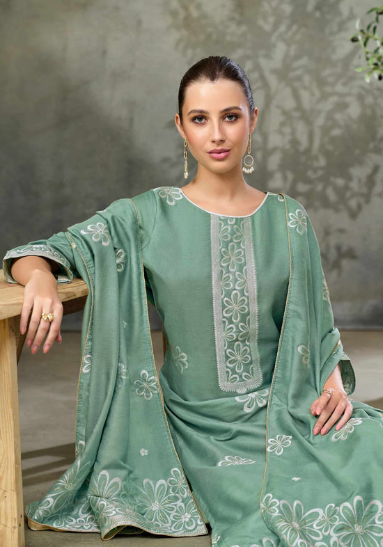Alok Suit Copper Bloom Linen Designer Dress Material