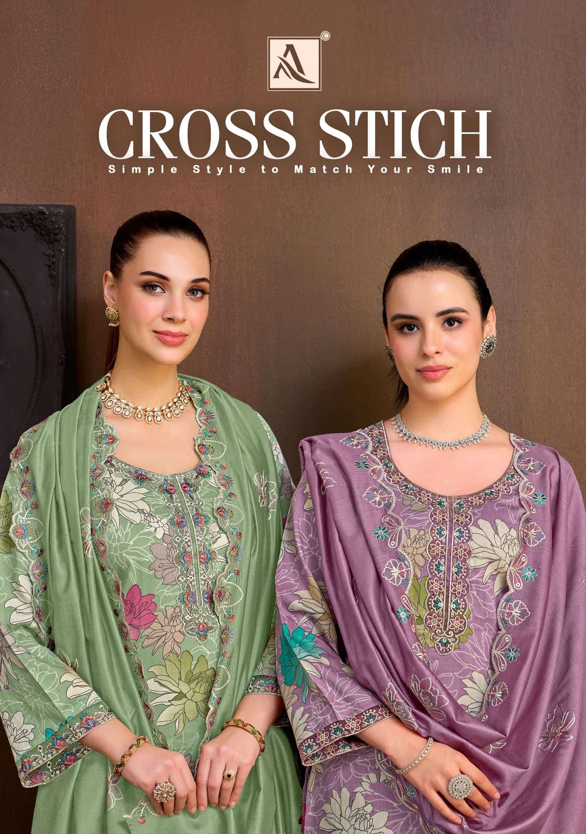 Alok Suit Cross Stich Zaam Cotton Printed Salwar Suit