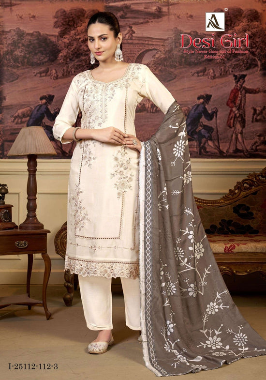 ALOK SUIT DESI GIRL Viscose Muslin Pakistani Suit - Amrah Wholesale
