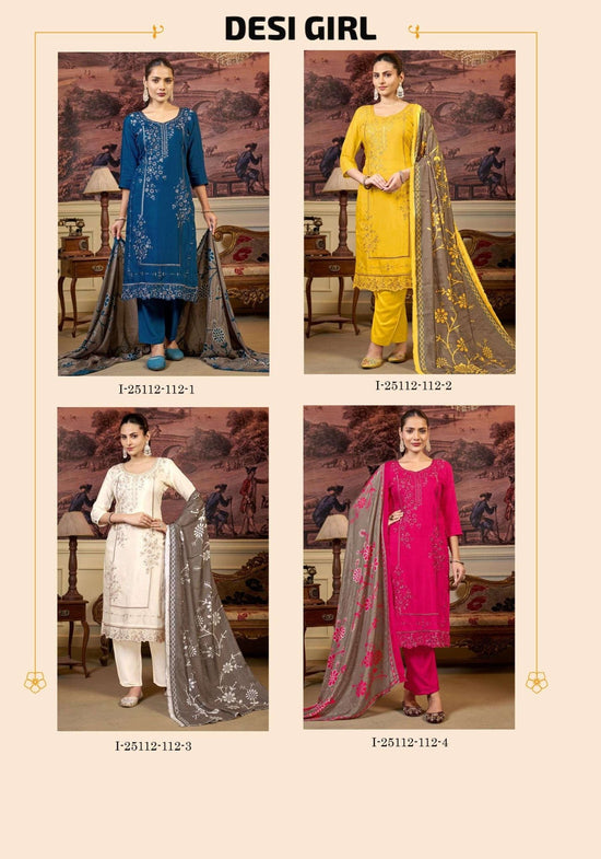 ALOK SUIT DESI GIRL Viscose Muslin Pakistani Suit - Amrah Wholesale