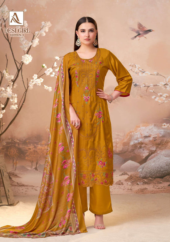 Alok Suit Desi Girl Vol-04 Viscose Muslin Dress Material