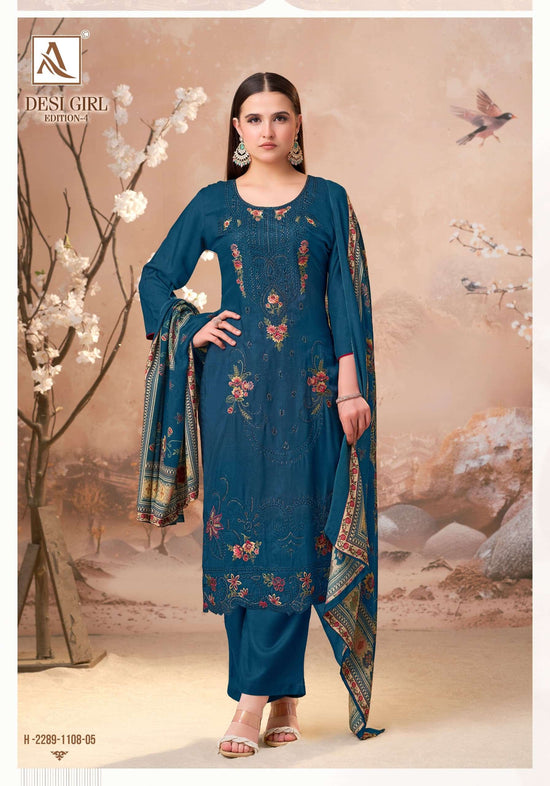 Alok Suit Desi Girl Vol-04 Viscose Muslin Dress Material