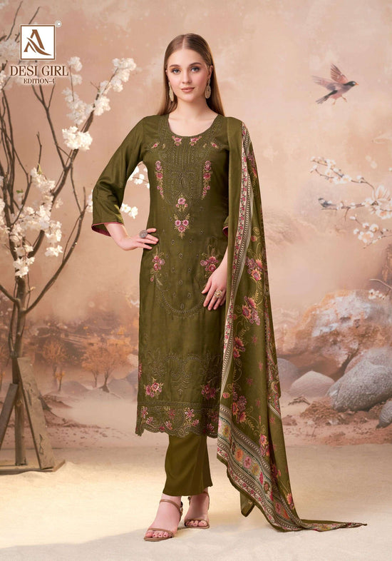 Alok Suit Desi Girl Vol-04 Viscose Muslin Dress Material