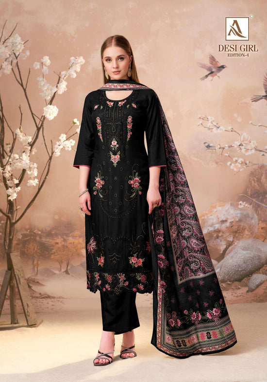 Alok Suit Desi Girl Vol-04 Viscose Muslin Dress Material