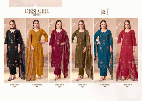 Alok Suit Desi Girl Vol-04 Viscose Muslin Dress Material