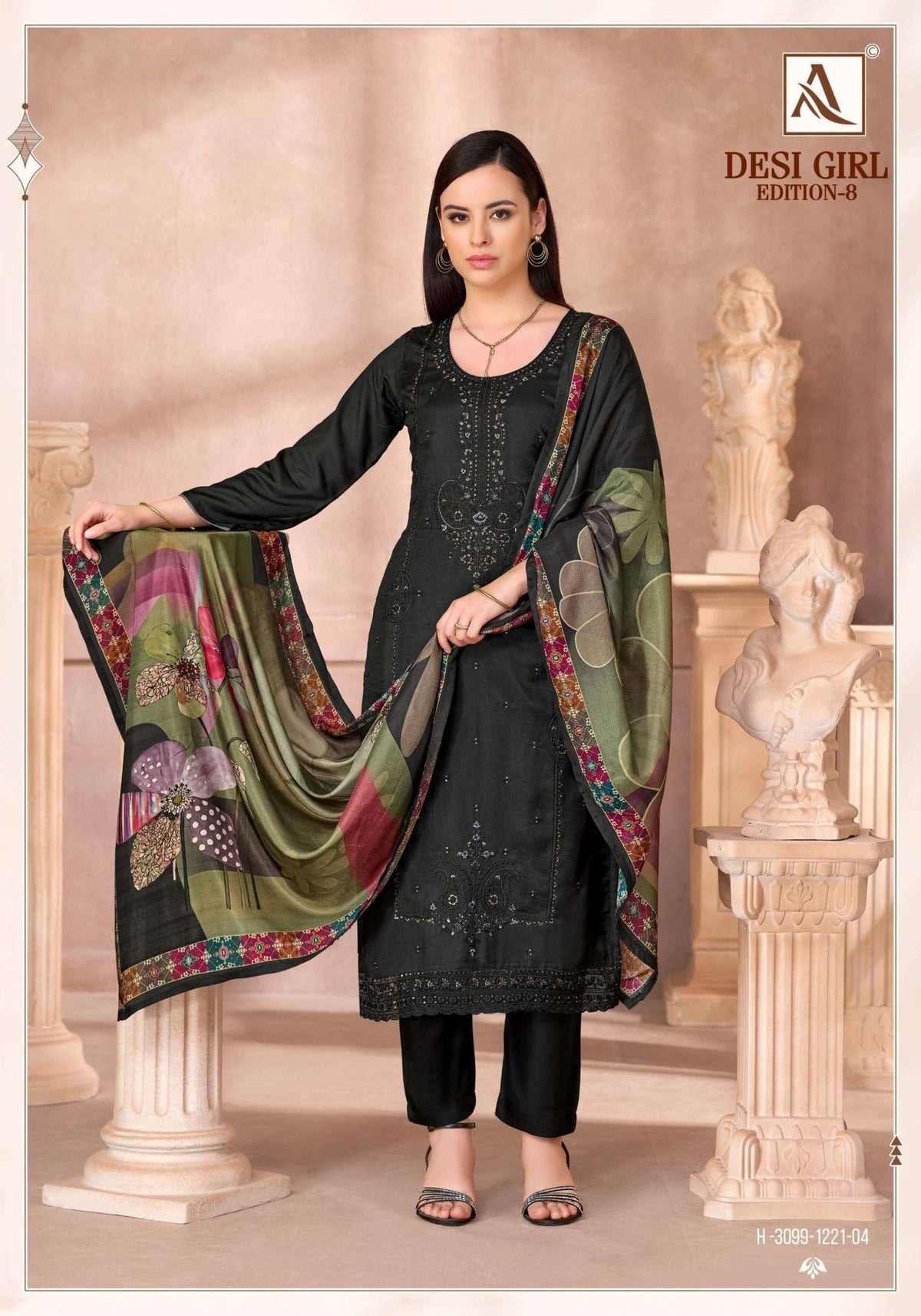 ALOK SUIT DESI GIRL VOL-8 Viscose Muslin Printed Pakistani Suit - Amrah Wholesale