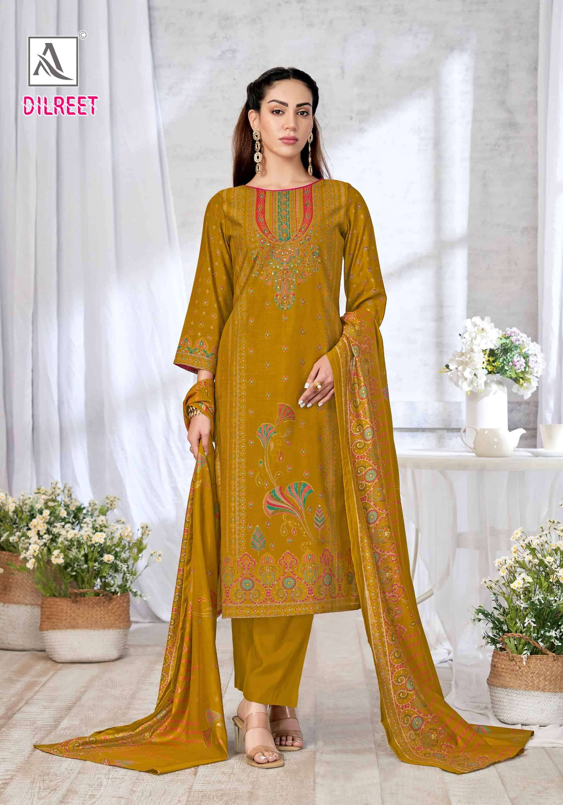 Alok Suit Dilreet Pure Modal Dress Material Wholesale