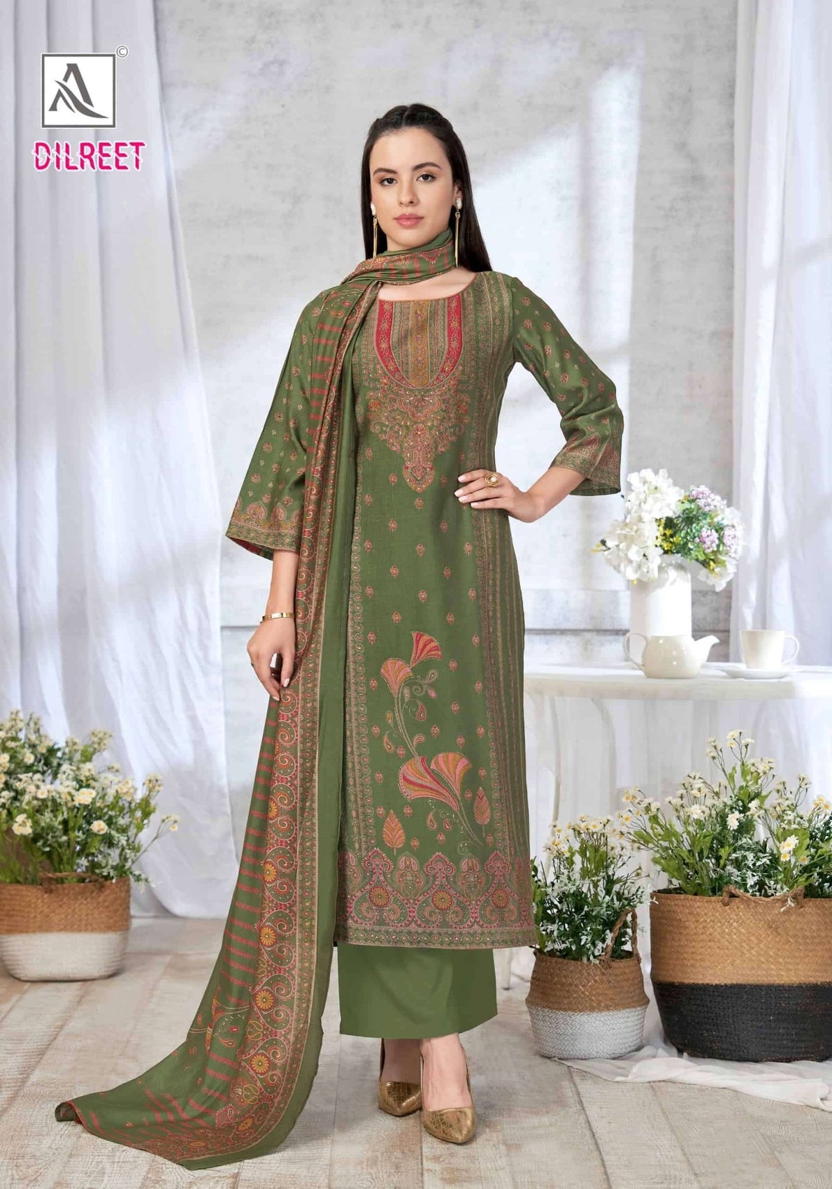 Alok Suit Dilreet Pure Modal Dress Material Wholesale - Amrah Wholesale