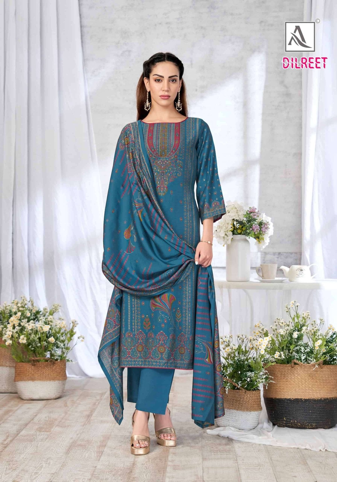 Alok Suit Dilreet Pure Modal Dress Material Wholesale - Amrah Wholesale