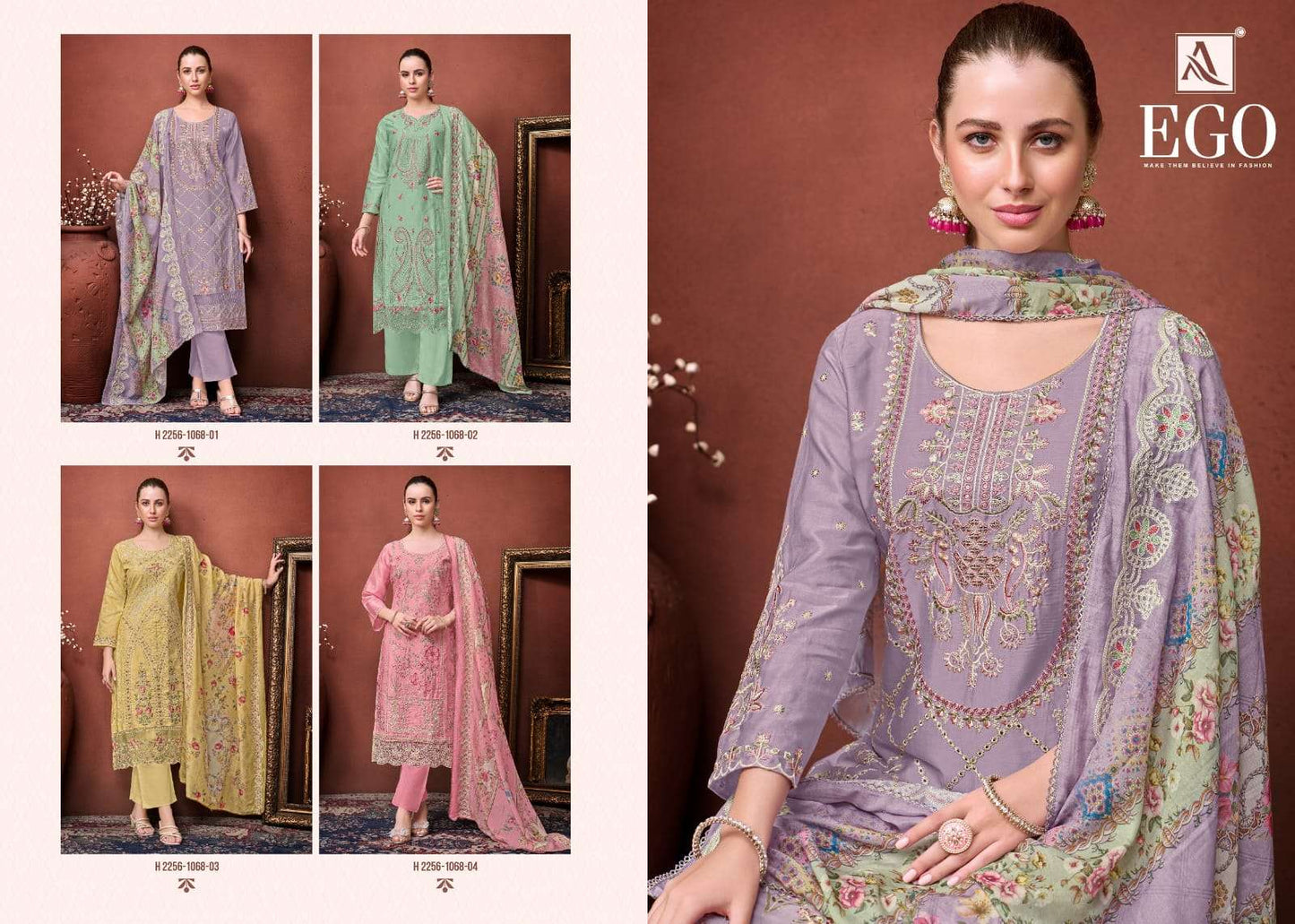 Alok Suit Ego Cotton Printed Pakistani Suit