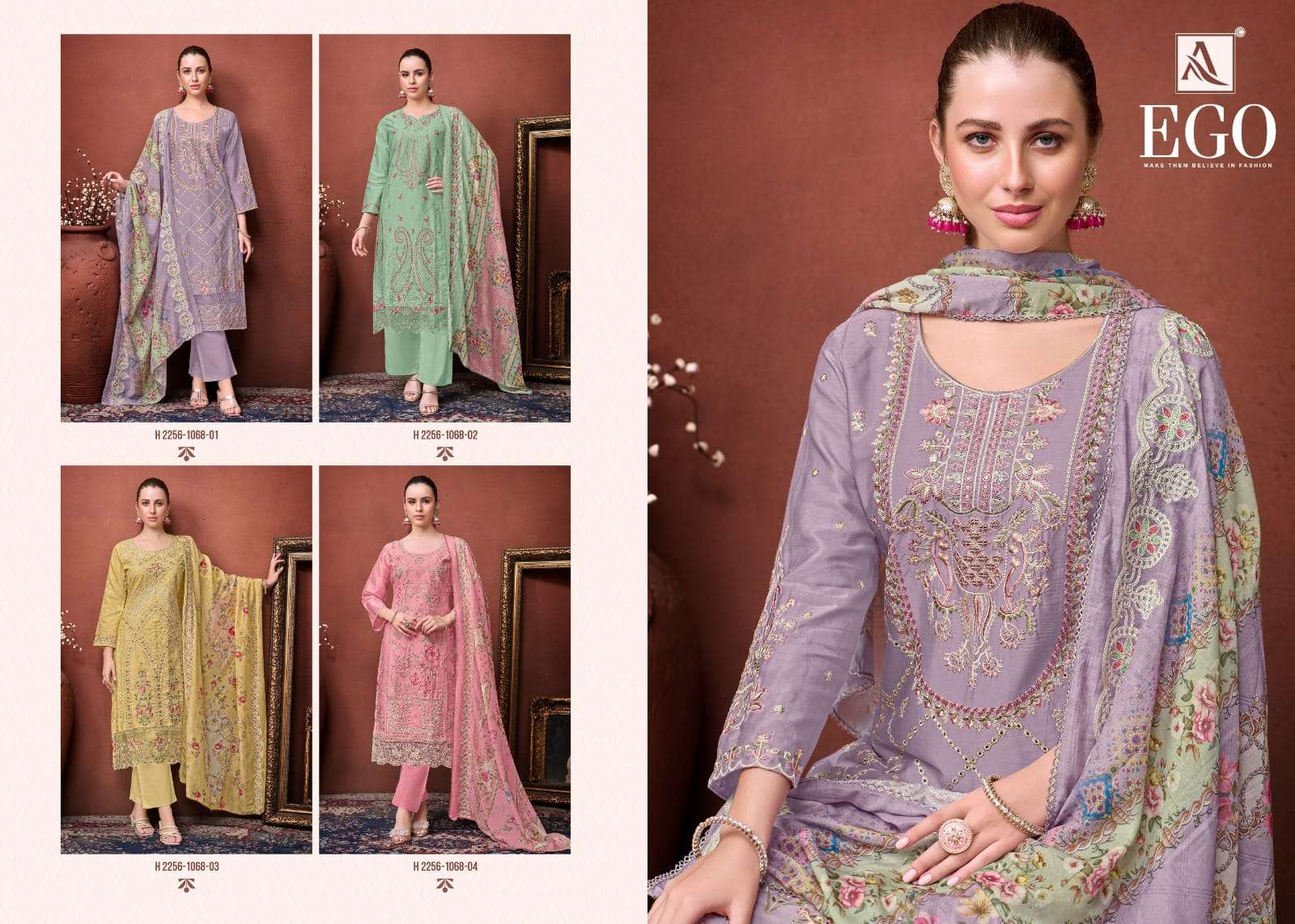 Alok Suit Ego Cotton Printed Pakistani Suit