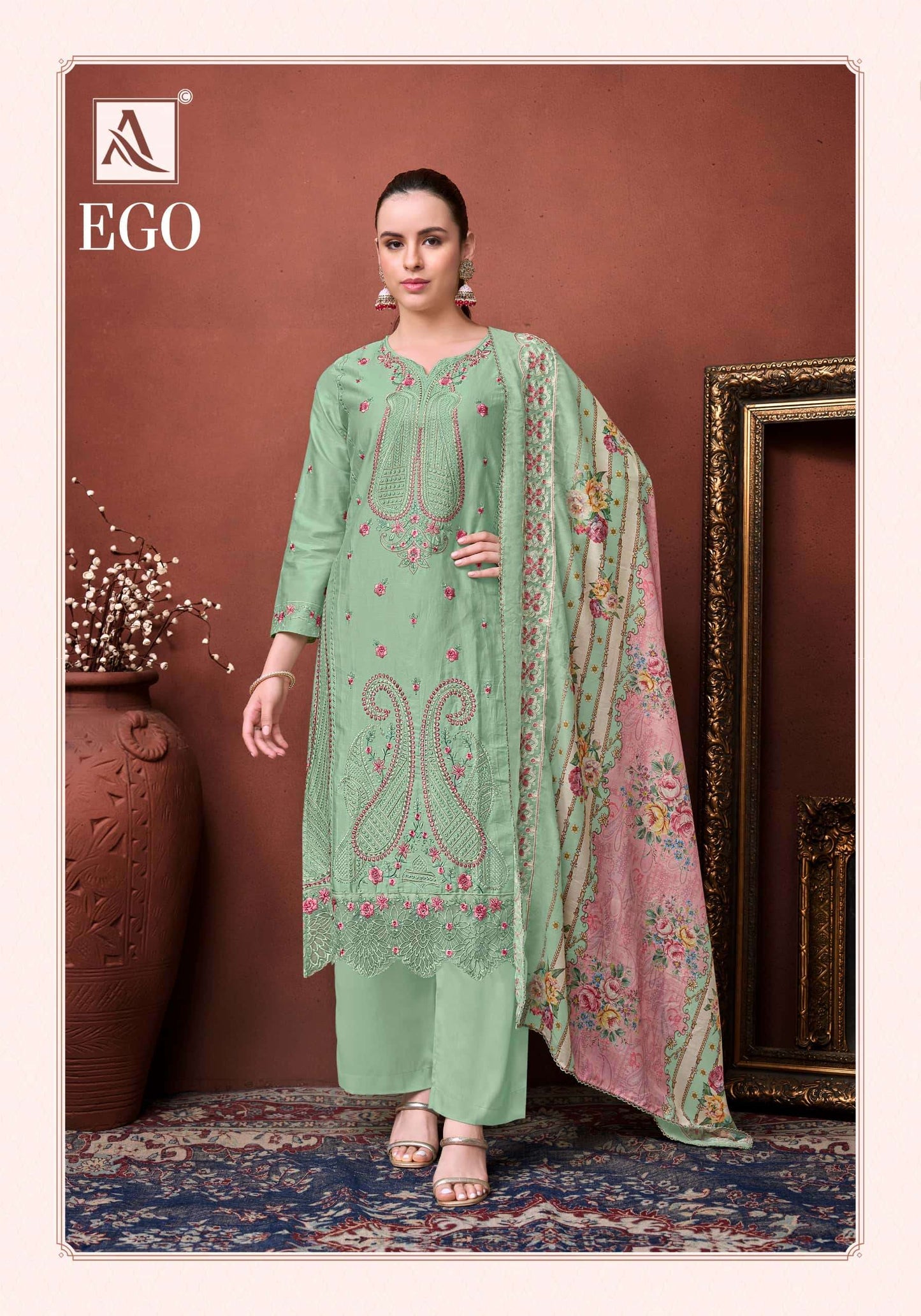 Alok Suit Ego Cotton Printed Pakistani Suit