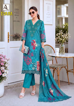 ALOK SUIT EVARA Viscose Muslin Pakistani Suit - Amrah Wholesale