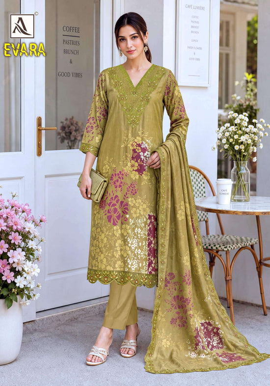 ALOK SUIT EVARA Viscose Muslin Pakistani Suit