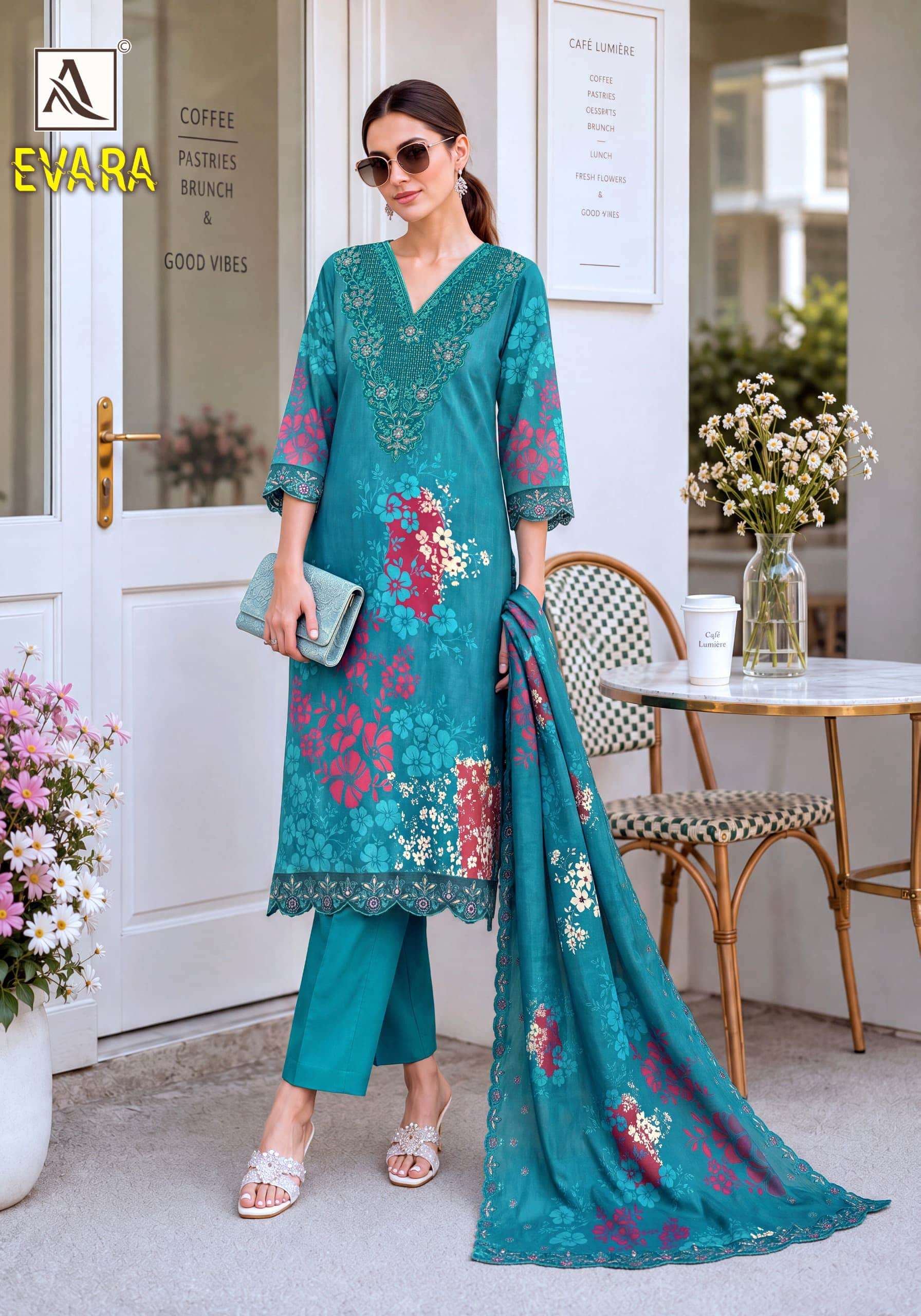 ALOK SUIT EVARA Viscose Muslin Pakistani Suit