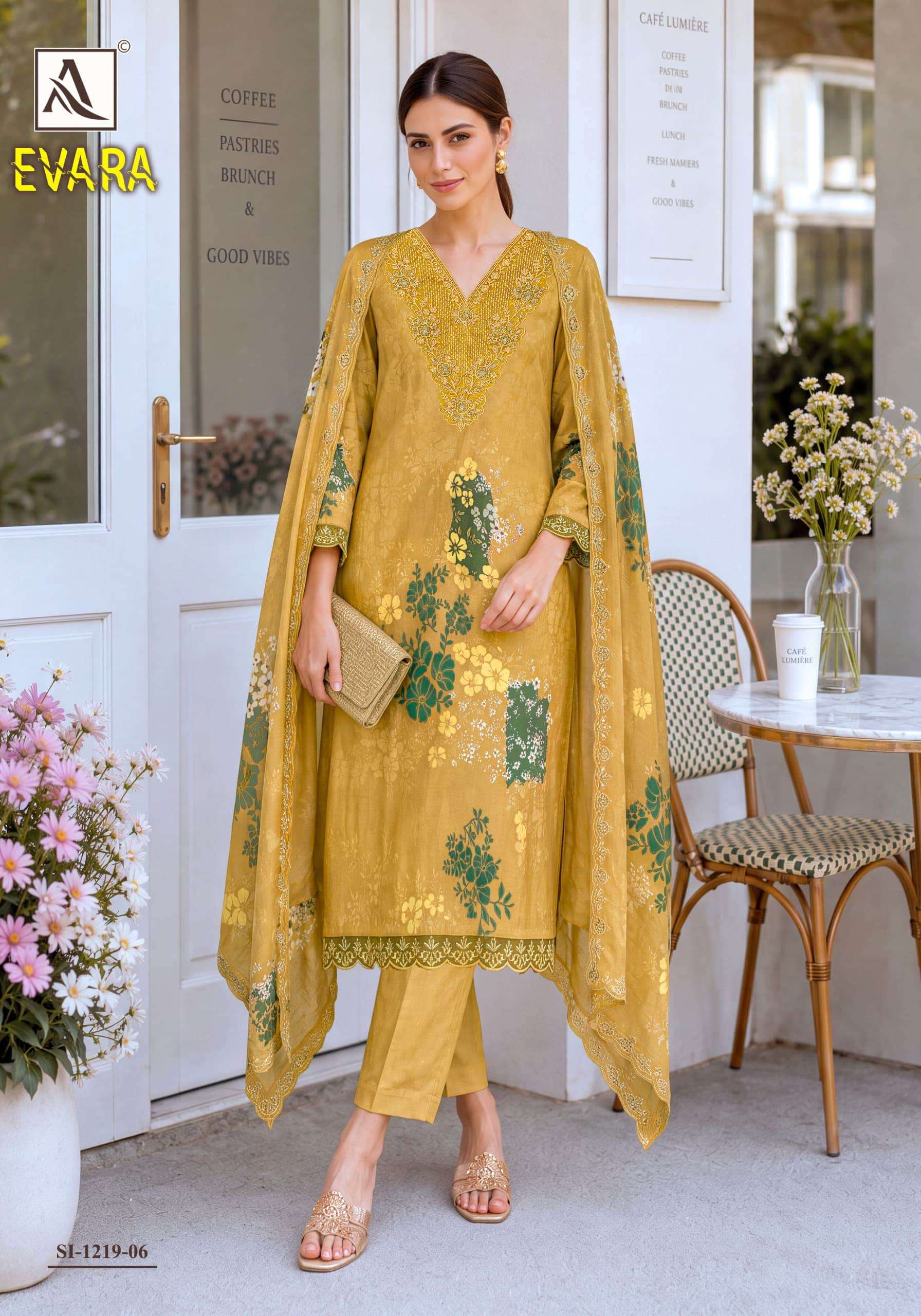 ALOK SUIT EVARA Viscose Muslin Pakistani Suit