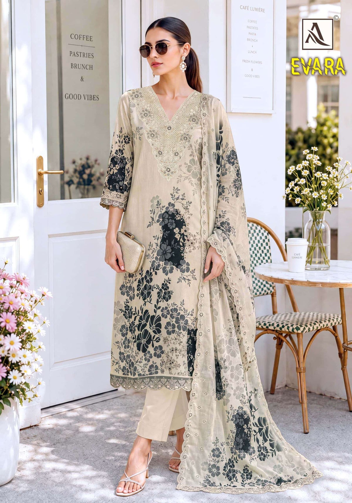 ALOK SUIT EVARA Viscose Muslin Pakistani Suit