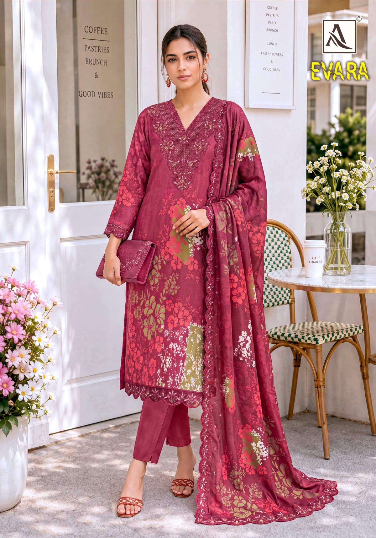 ALOK SUIT EVARA Viscose Muslin Pakistani Suit