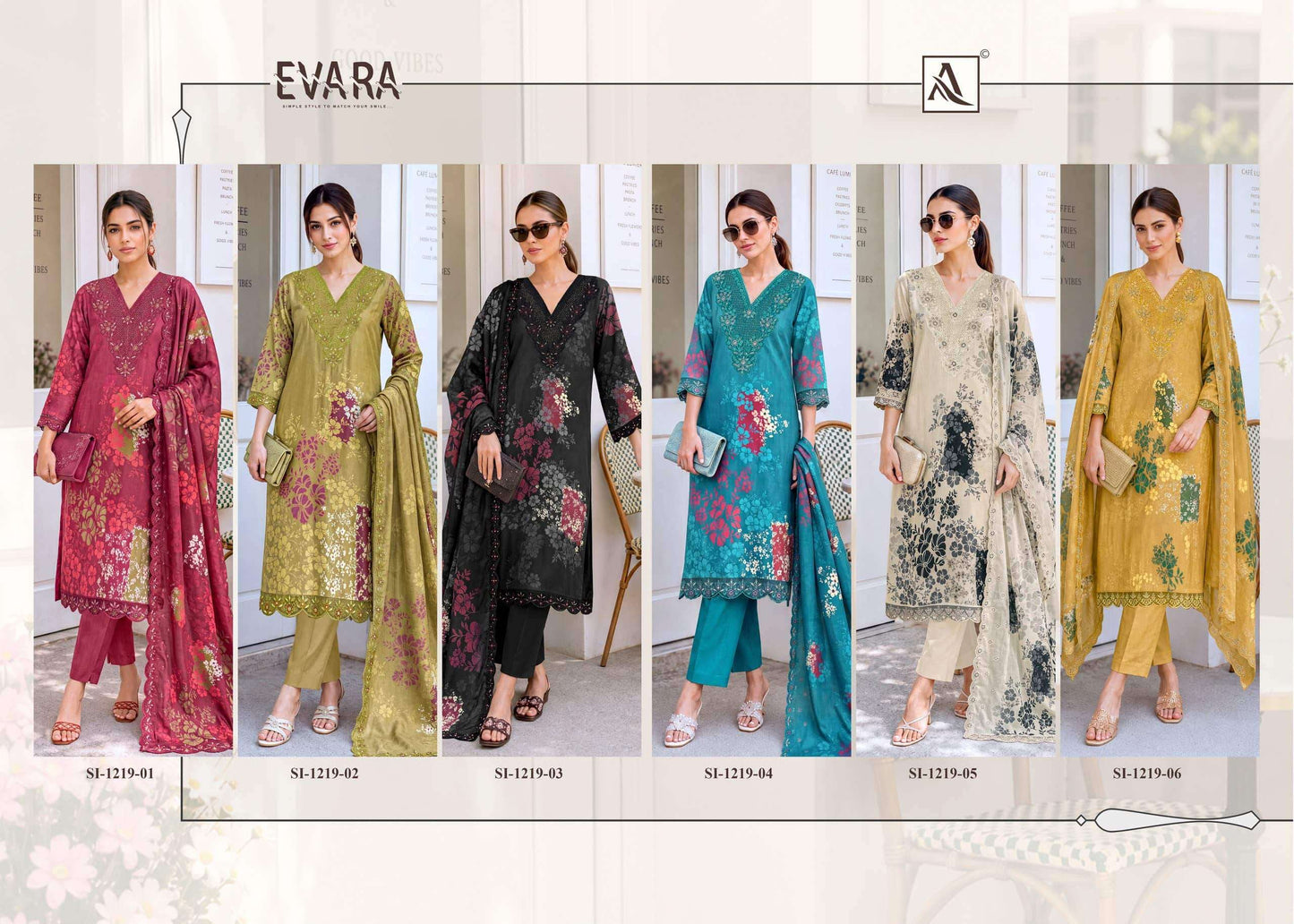 ALOK SUIT EVARA Viscose Muslin Pakistani Suit