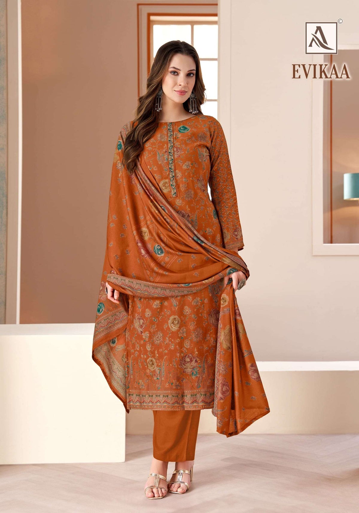 Alok Suit Evikaa Viscose Modal Printed Punjabi Salwar Suit Material