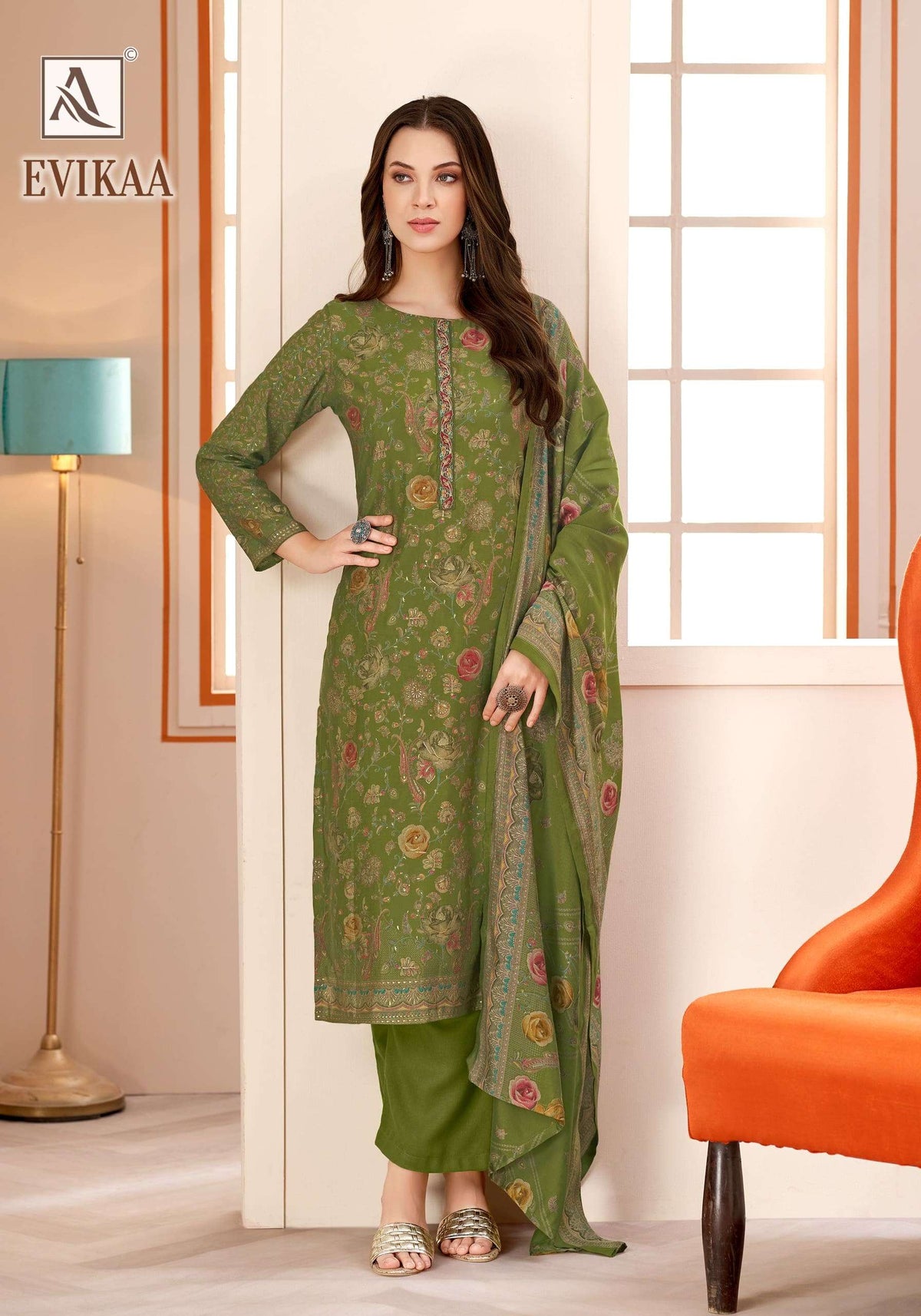 Alok Suit Evikaa Viscose Modal Printed Punjabi Salwar Suit Material