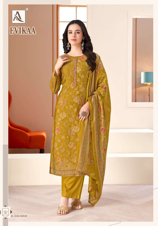 Alok Suit Evikaa Viscose Modal Printed Punjabi Salwar Suit Material