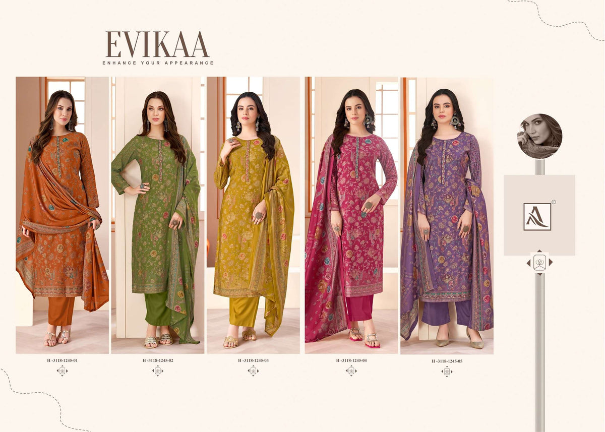 Alok Suit Evikaa Viscose Modal Printed Punjabi Salwar Suit Material