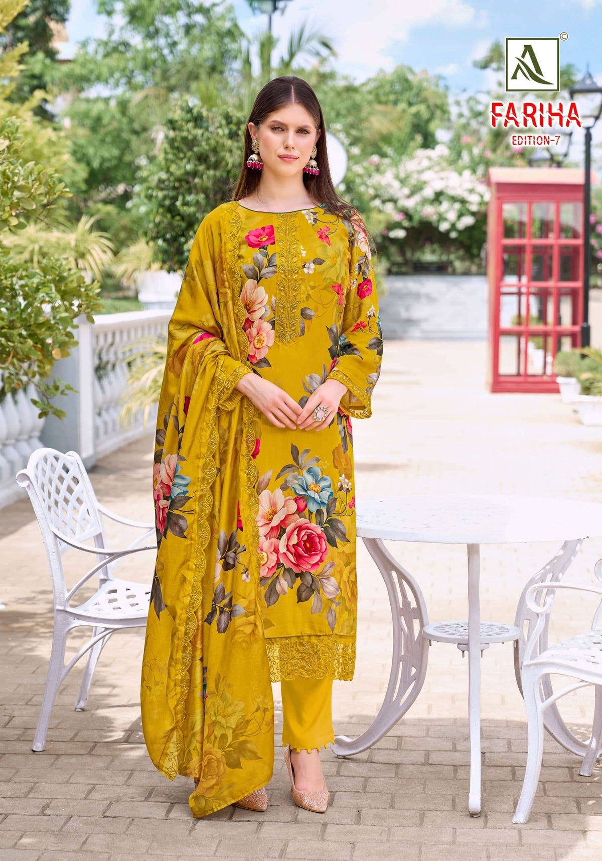 Alok Suit Fariha Vol-7 Viscose Muslin Printed Suit