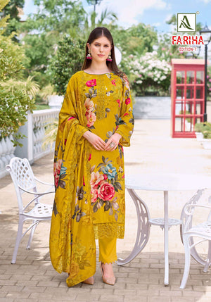 Alok Suit Fariha Vol-7 Viscose Muslin Printed Suit