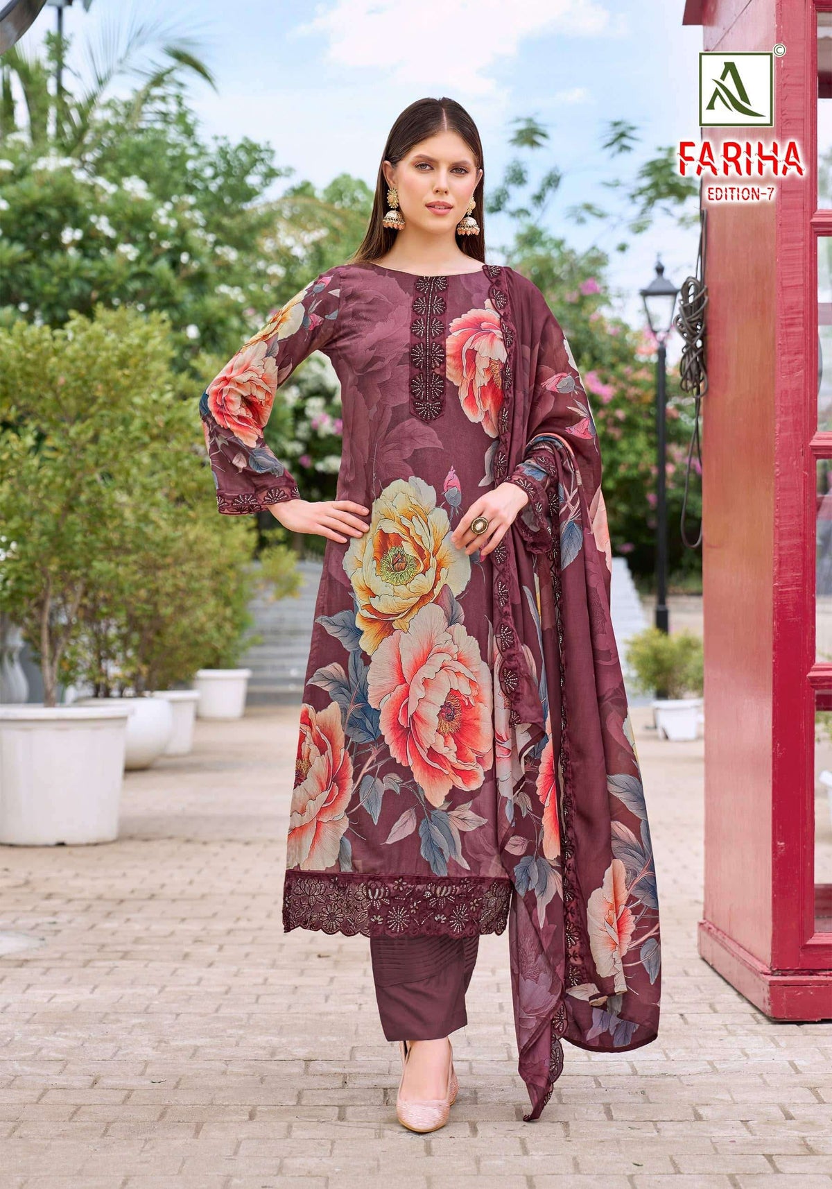 Alok Suit Fariha Vol-7 Viscose Muslin Printed Suit