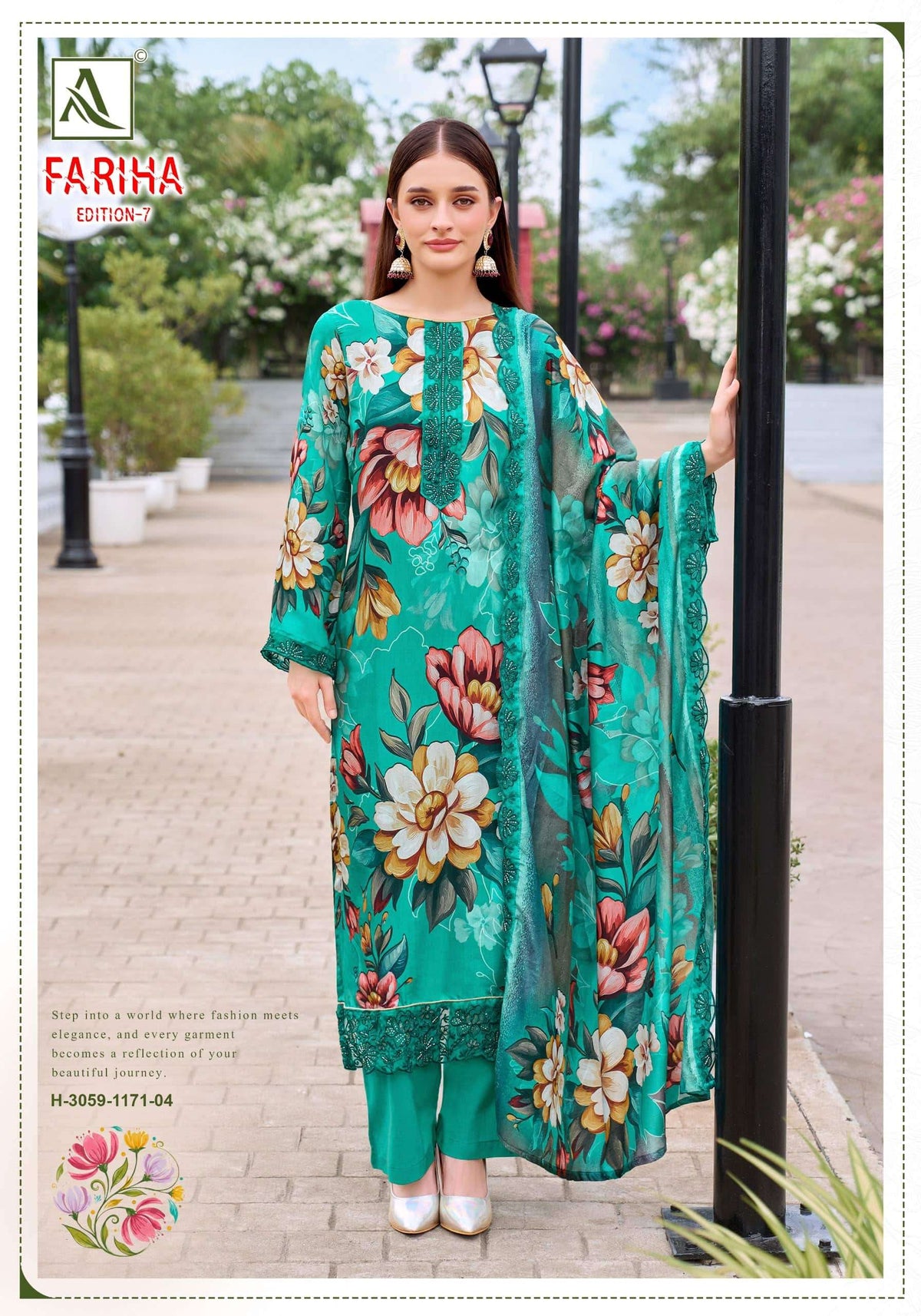 Alok Suit Fariha Vol-7 Viscose Muslin Printed Suit