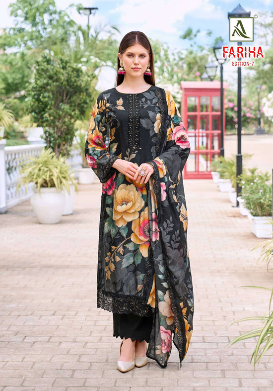 Alok Suit Fariha Vol-7 Viscose Muslin Printed Suit