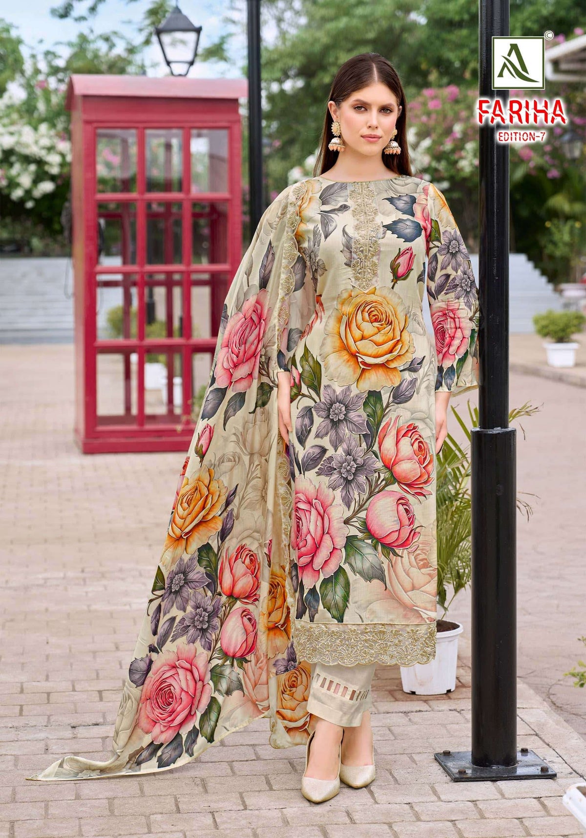 Alok Suit Fariha Vol-7 Viscose Muslin Printed Suit