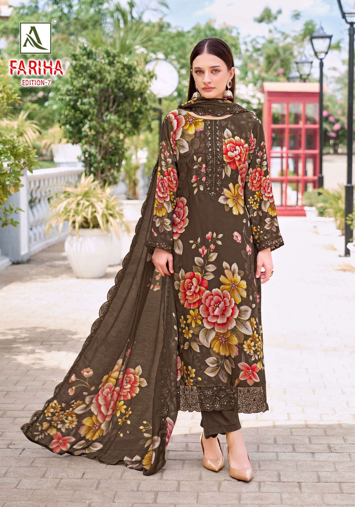Alok Suit Fariha Vol-7 Viscose Muslin Printed Suit