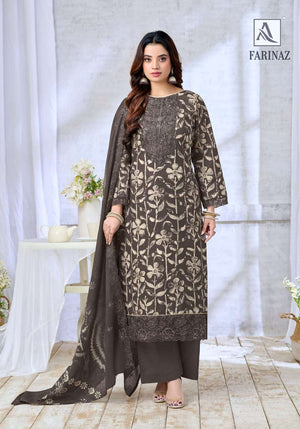 ALOK SUIT Farinaz Cambric Cotton Printed Pakistani Suit