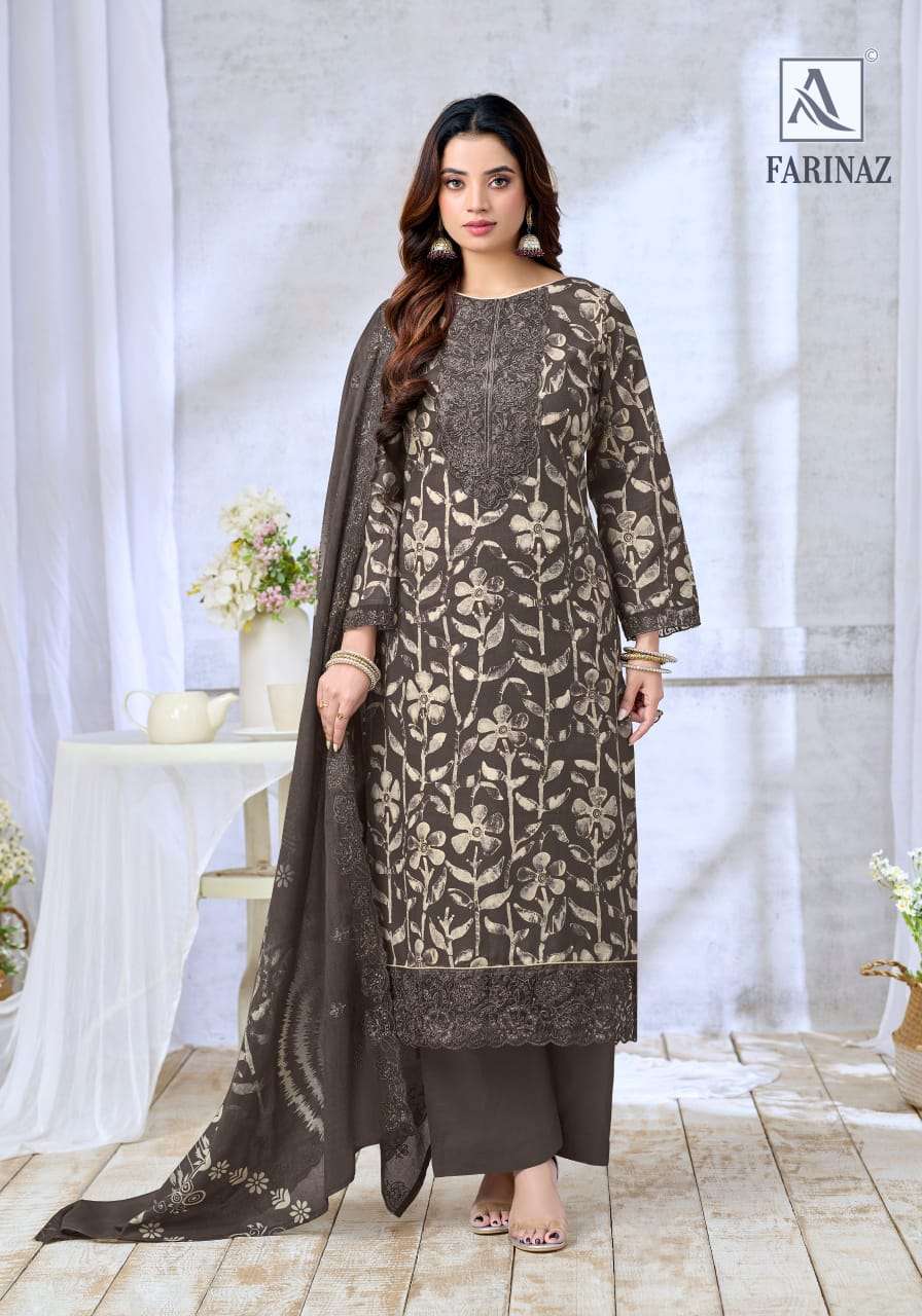 ALOK SUIT Farinaz Cambric Cotton Printed Pakistani Suit